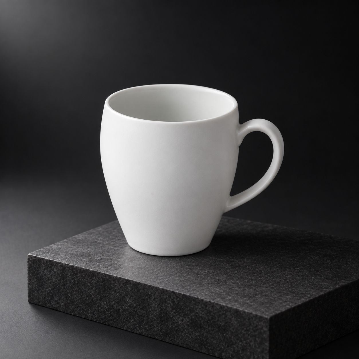 Mug — handcrafted matte white ceramic tableware