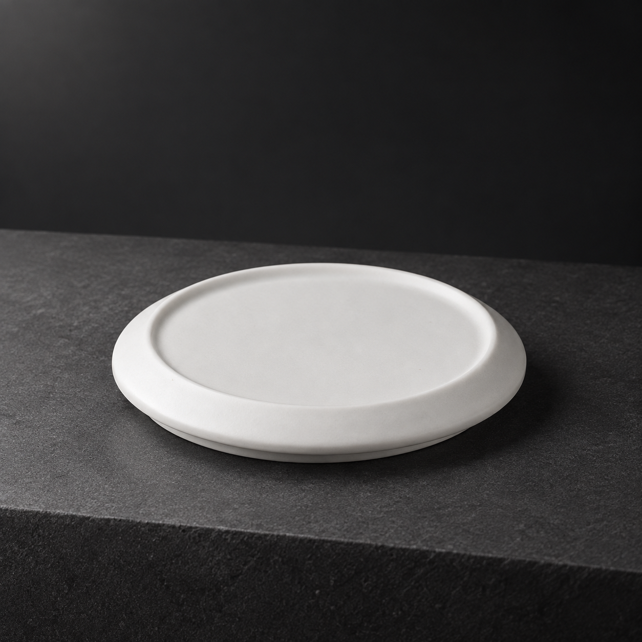 Rice Bowl Lid — handcrafted matte white ceramic tableware