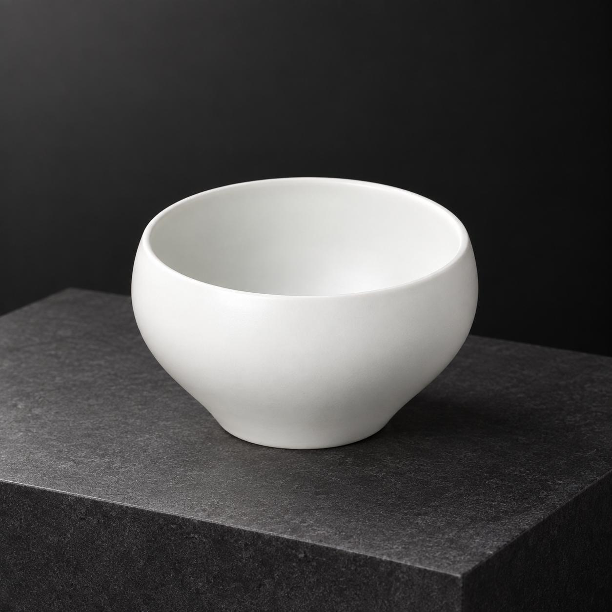 Rice Bowl — handcrafted matte white ceramic tableware