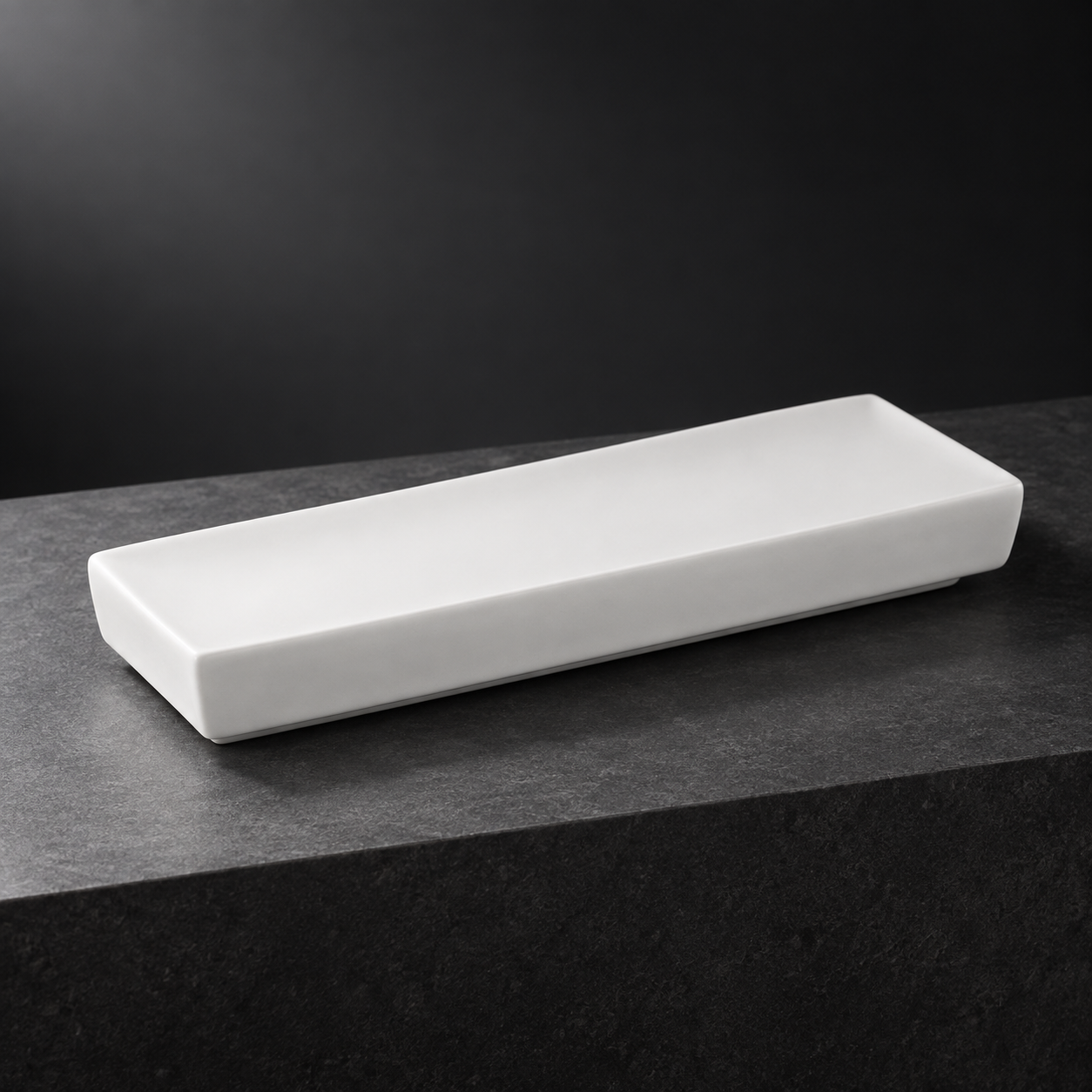 Serving Plate — handcrafted matte white ceramic tableware